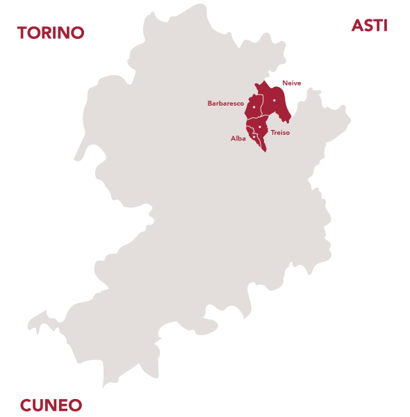 Barbaresco DOCG wine map